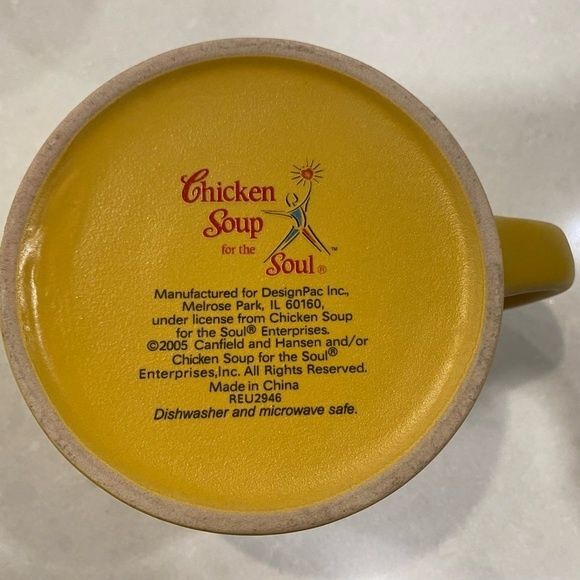 Chicken soup for the soul Collector (2) mugs/bowls in yellow 2005 collection - Picture 12 of 12